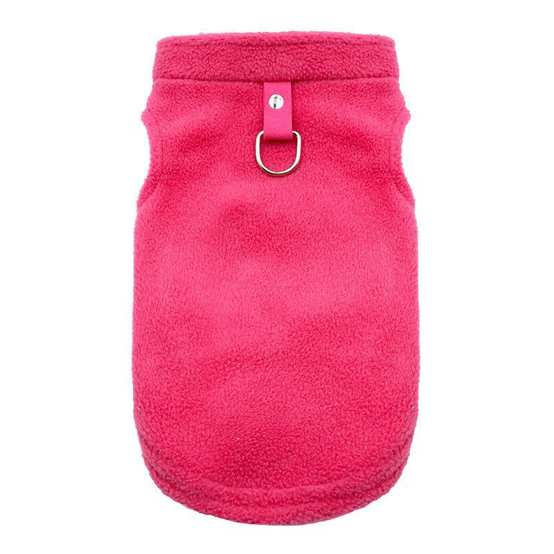 Dog coat made of sweatshirt fabric with pockets
