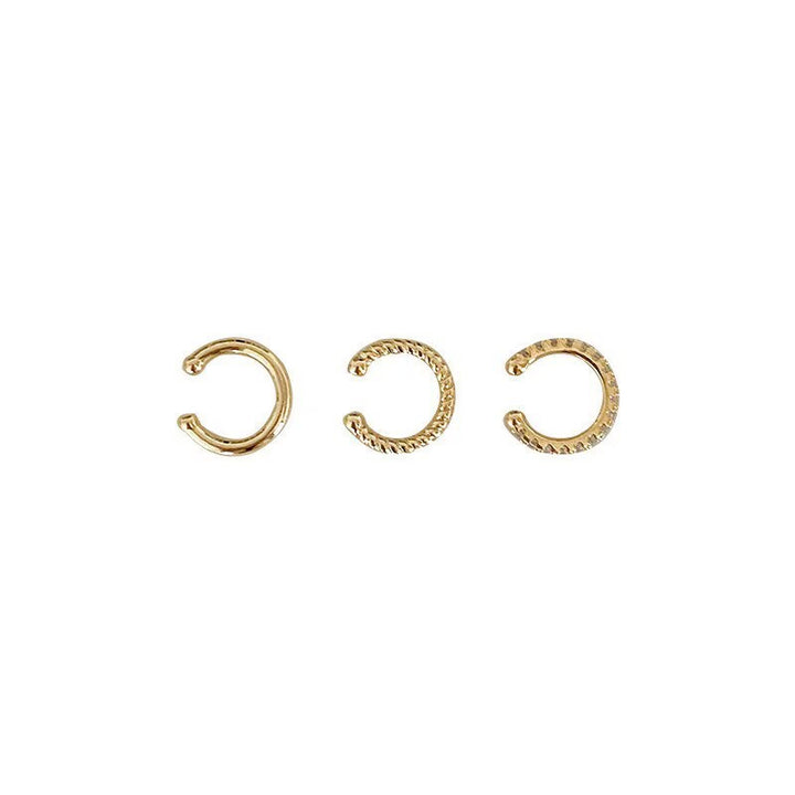 Copper ear clip, geometric design