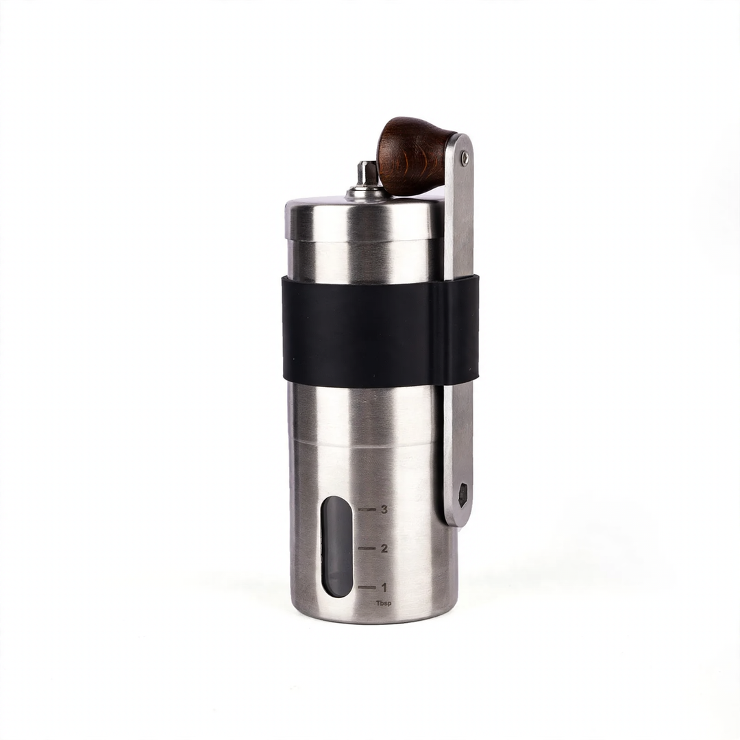 Hand crank coffee grinder, portable