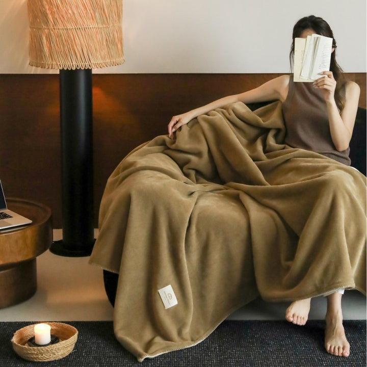Solid color wool blanket, 120–200 cm