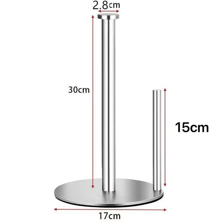 Stainless steel kitchen roll holder, double rod