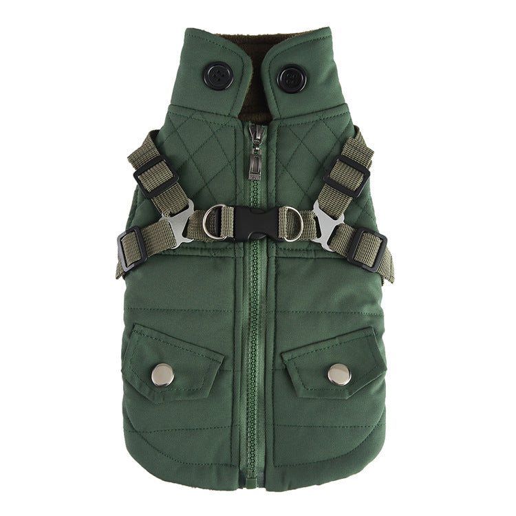 Dog jacket with zipper, polyester