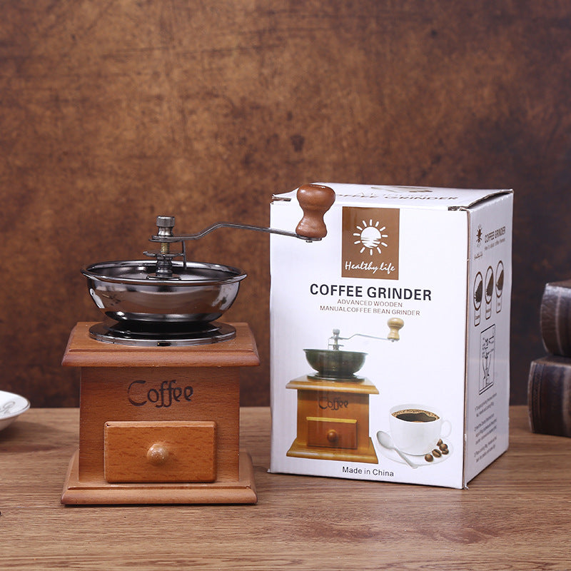 Hand coffee grinder with CNC grinding mechanism and brush