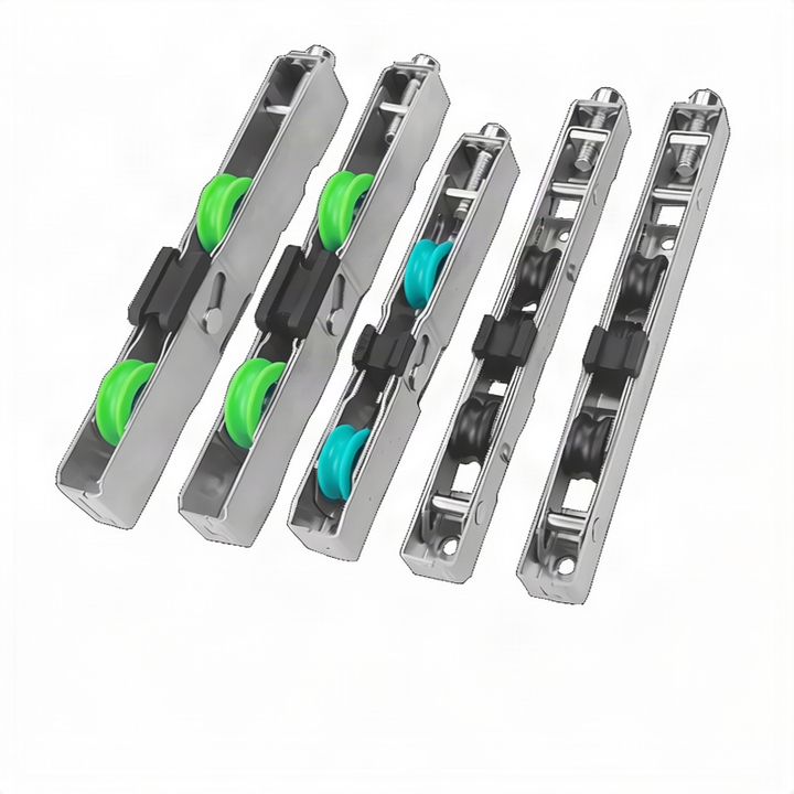 Push trolley double wheel stainless steel for glass sliding walls
