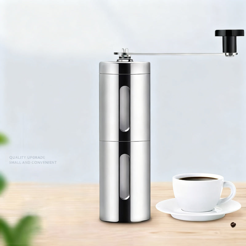 Hand coffee grinder made of stainless steel