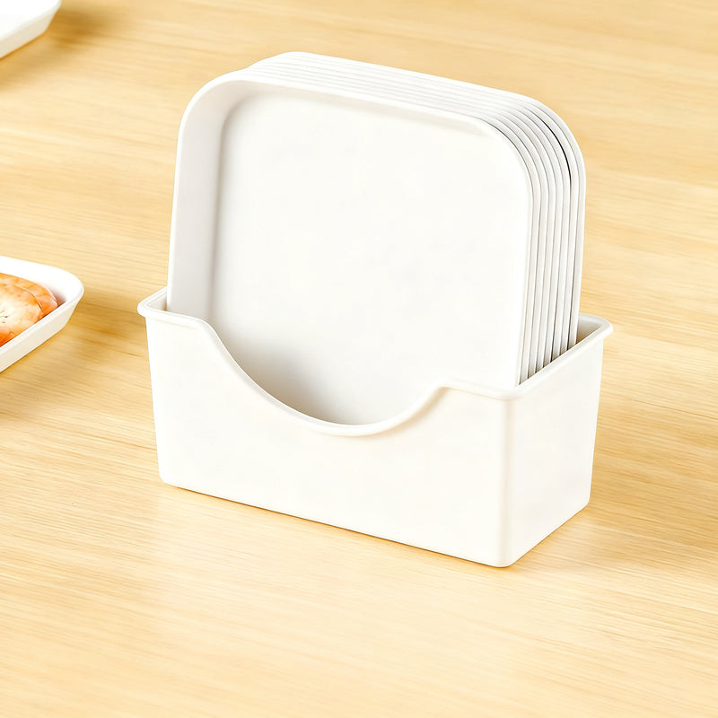 Plastic feeding bowl, square