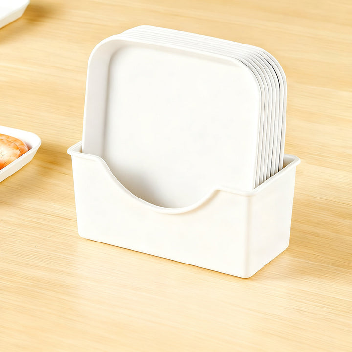 Plastic feeding bowl, square