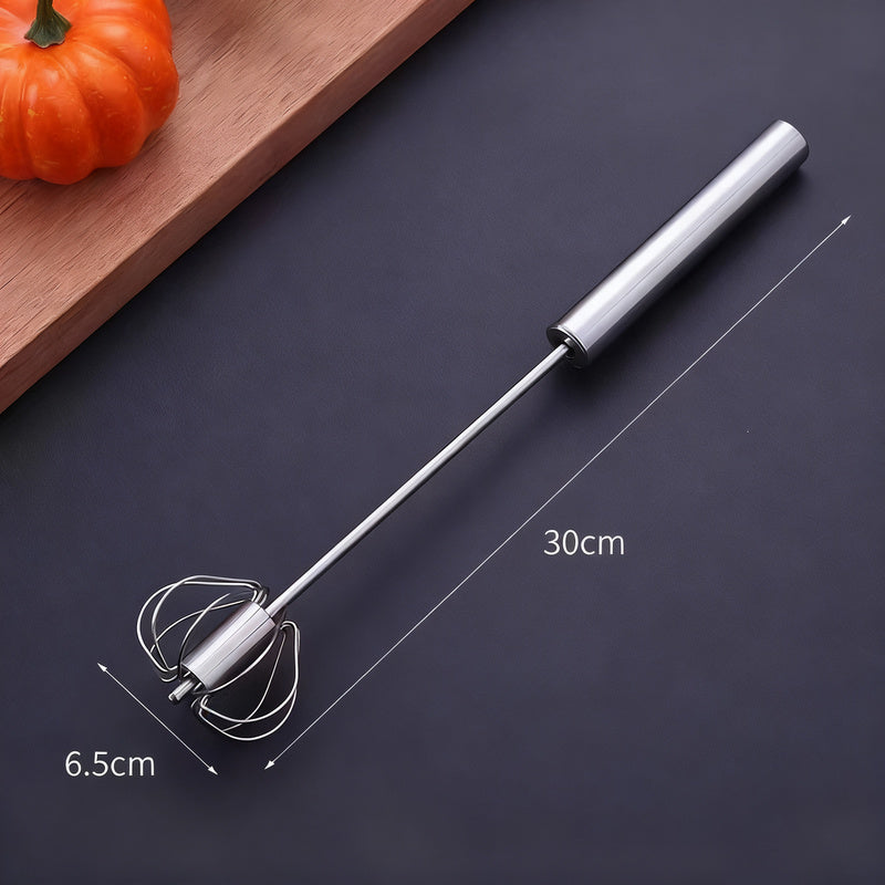 Half-automatic whisk made of stainless steel