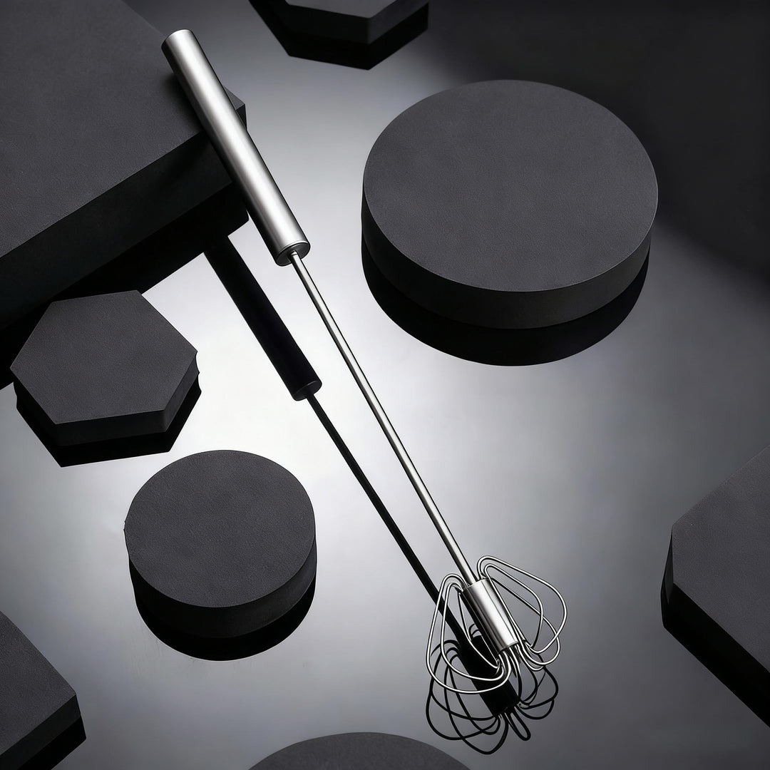 Half-automatic whisk made of stainless steel