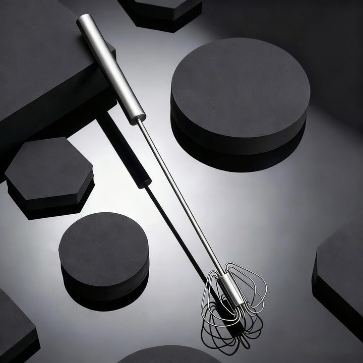 Half-automatic whisk made of stainless steel
