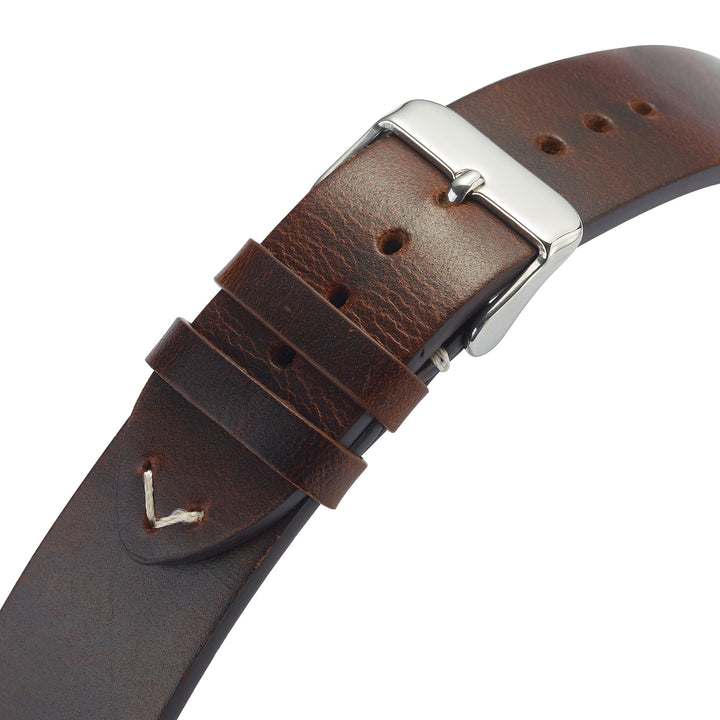 Watch band made of vintage leather