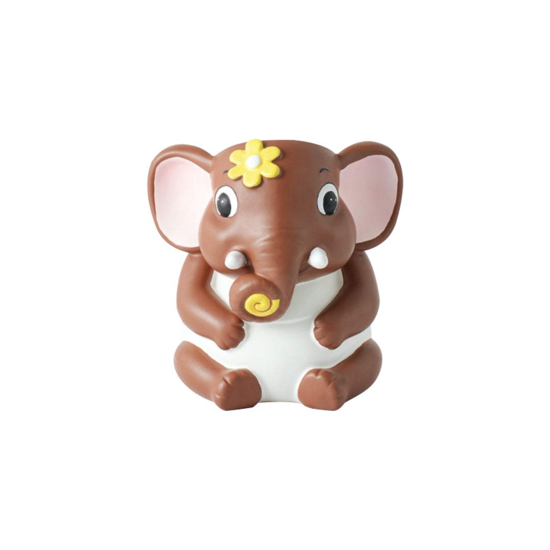 Elephant flower pot made of plastic, hand-painted
