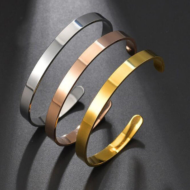 Bracelet made of stainless steel, open, smooth surface