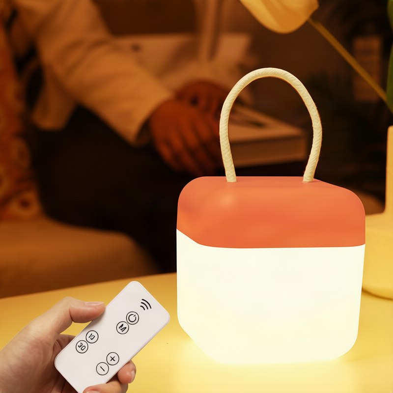 Portable LED lantern with silicone, 10.5 cm