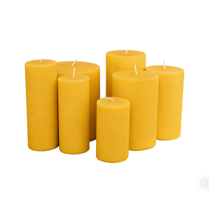 Beeswax candle, pillar, 4×5 cm, handcrafted
