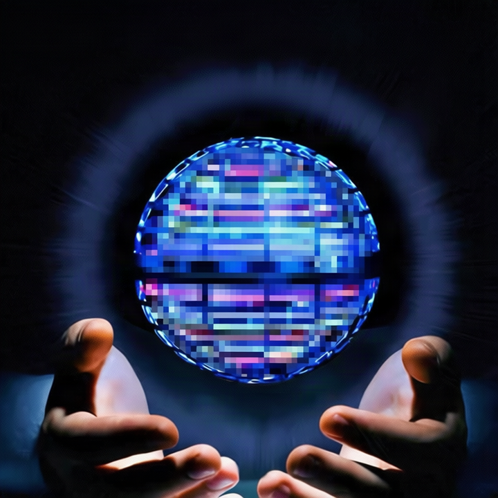 LED flying ball, glowing, with remote control