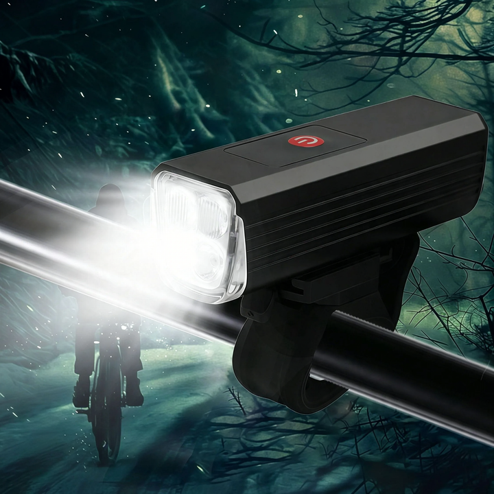 Bicycle front light, USB-C, rechargeable, waterproof