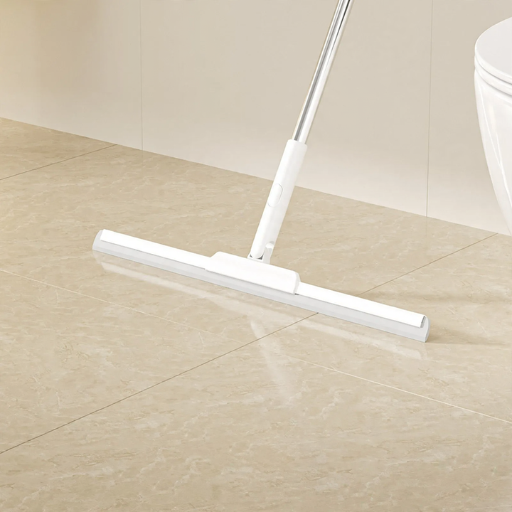 Silicone wiper broom with water squeegee