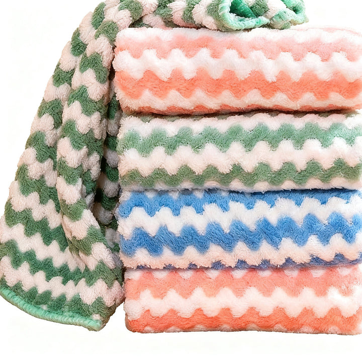 Kitchen cleaning cloth made of coral fleece, absorbent