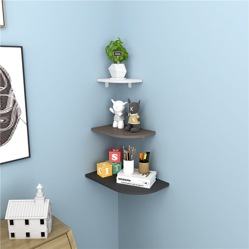 Wall shelf made of plastic, self-adhesive