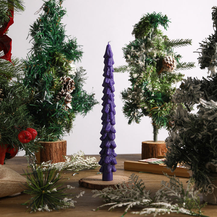 Christmas tree scented candle, handcrafted