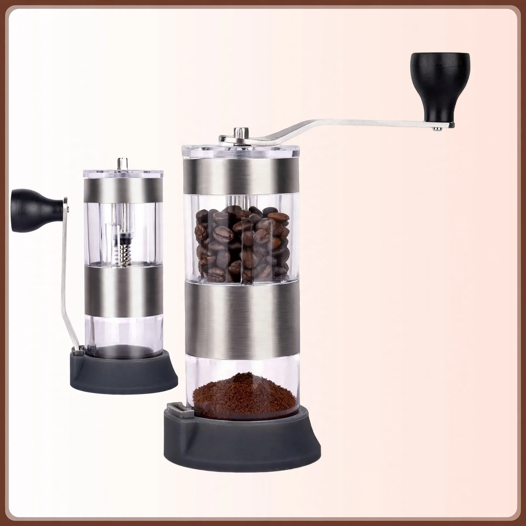 Hand crank coffee grinder, portable