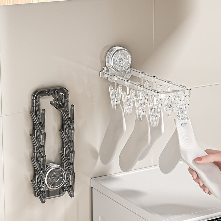 Collapsible drying rack with suction cup, model YM.6996