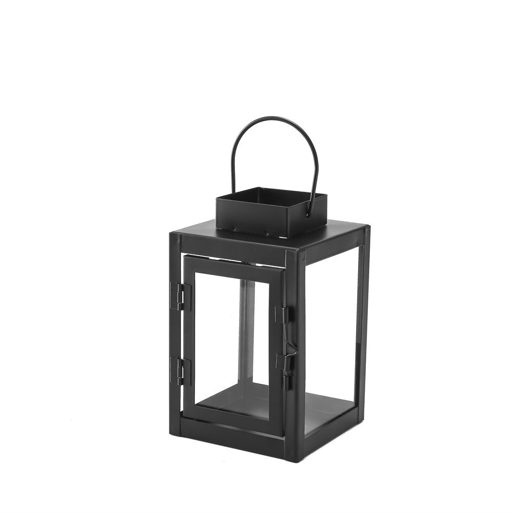 Black metal lantern, dome shape
