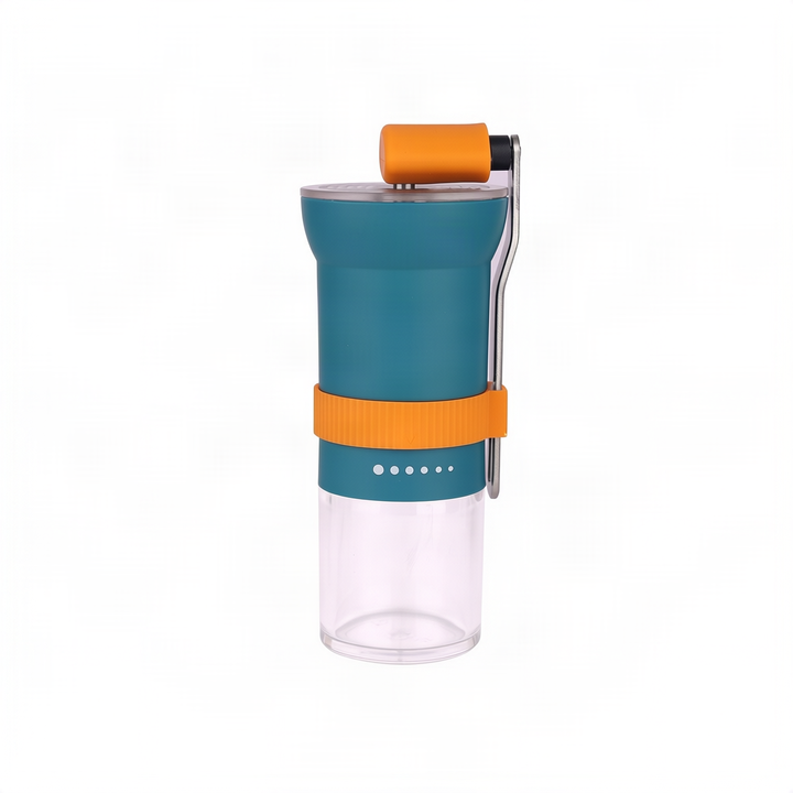 Manual coffee grinder with ceramic grinding mechanism, stainless steel