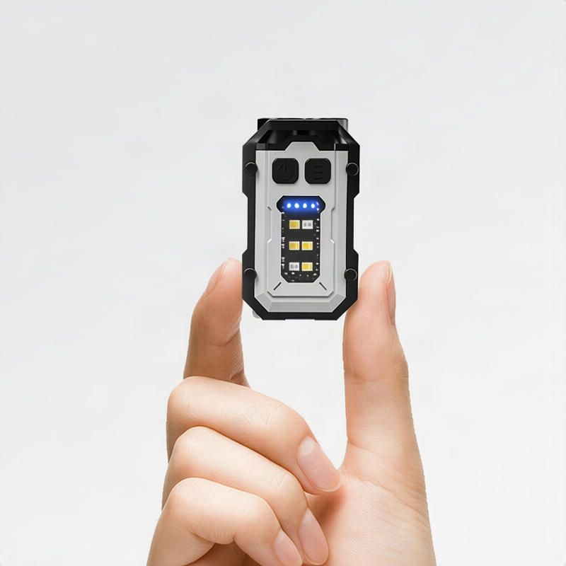 Portable USB flashlight with magnetic holder