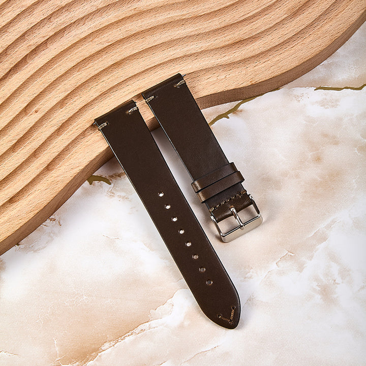 Vintage leather watch strap made of cowhide
