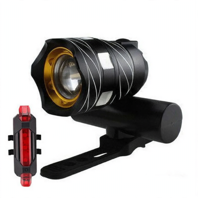 Bicycle light T6 with USB charging and high beam