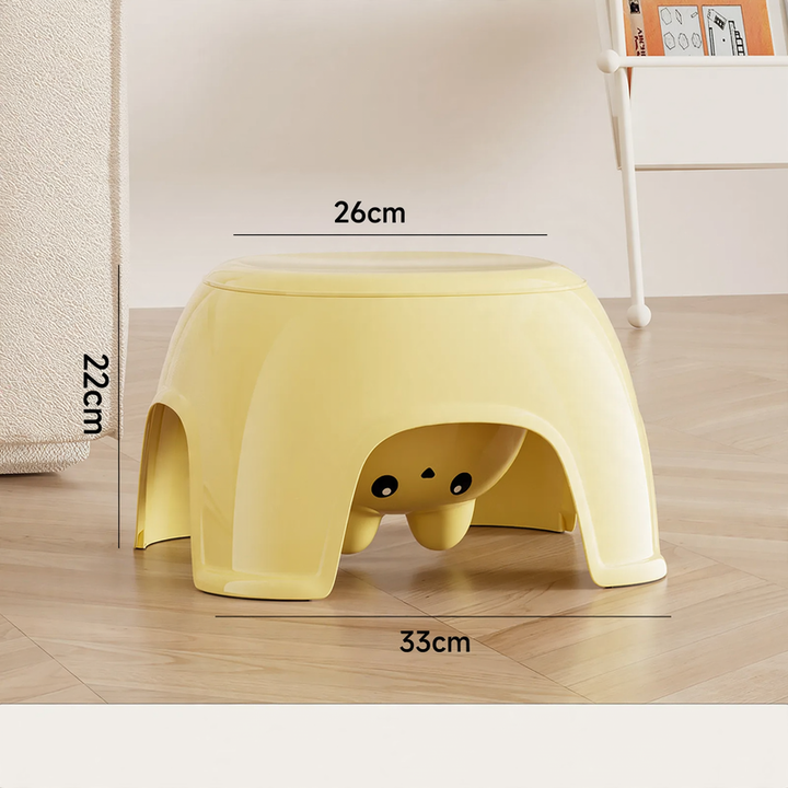 Plastic toilet stool, space-saving