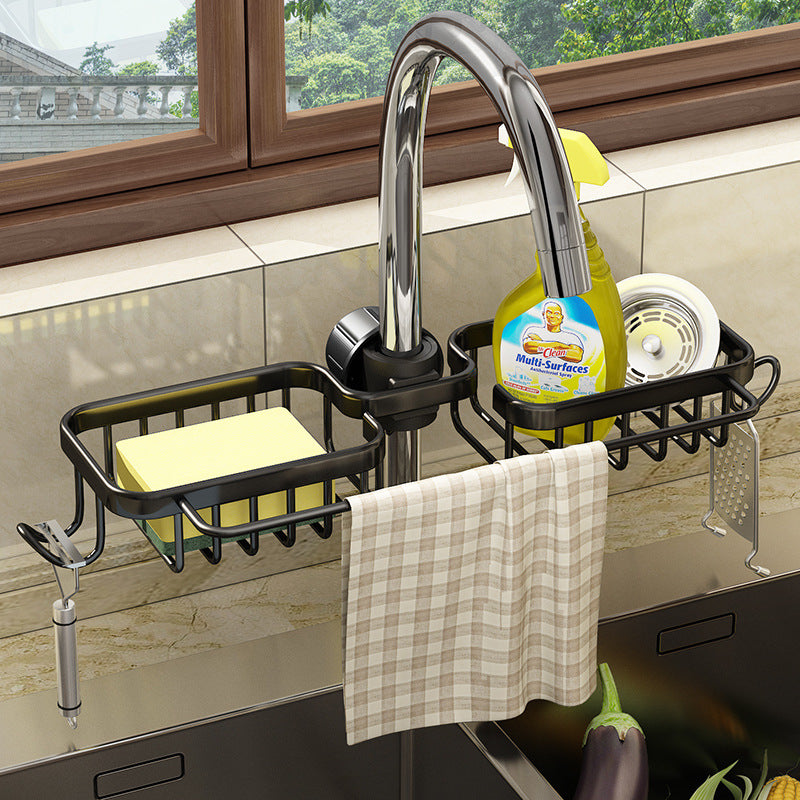 Shelf for sink, aluminum, adjustable