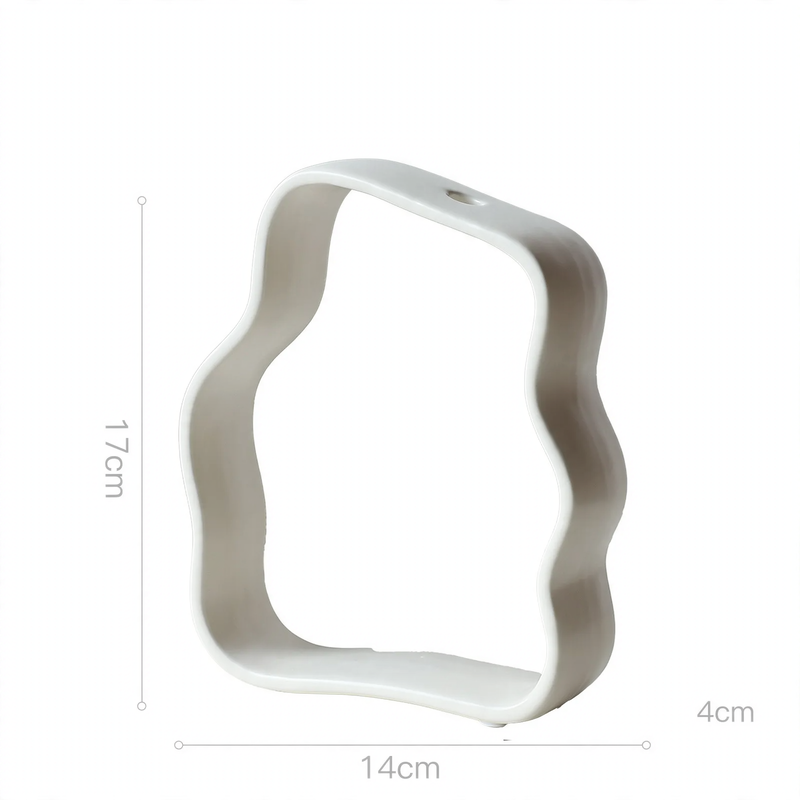 Geometric Ceramic Vase, Nordic Design