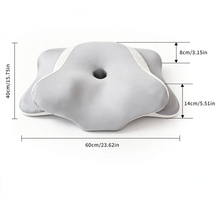 Neck support pillow made of memory foam, butterfly shape