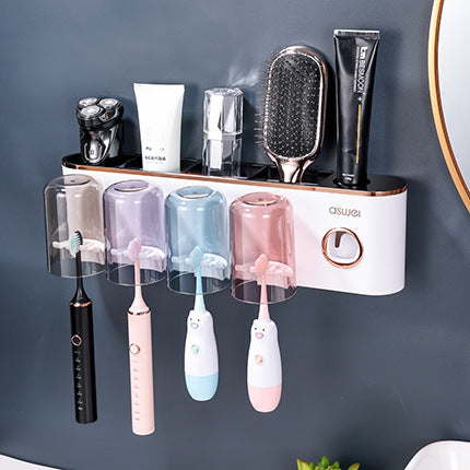Toothbrush holder suction cup without drilling
