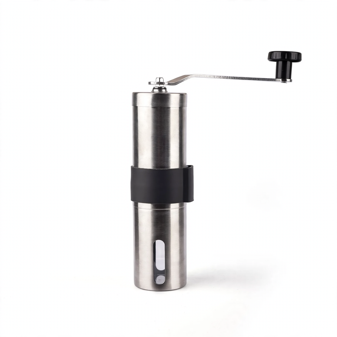 Hand crank coffee grinder made of acrylic