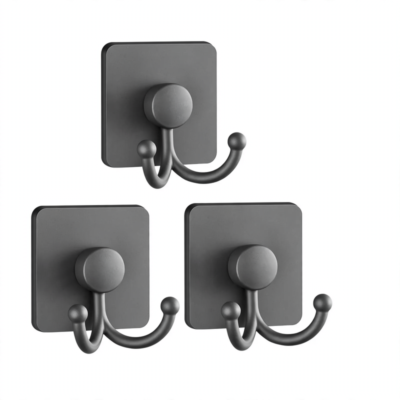 Stainless steel adhesive hooks, self-adhesive, no drilling