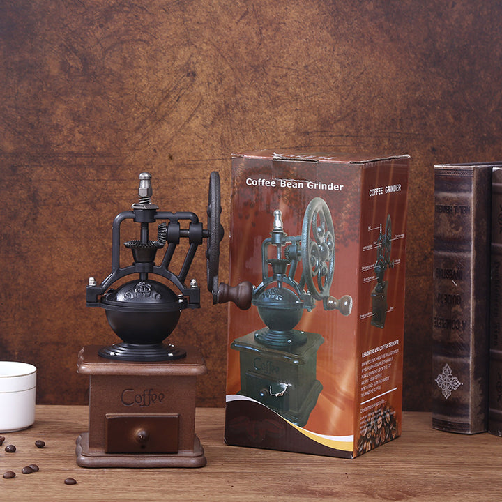 Hand crank coffee mill in retro style