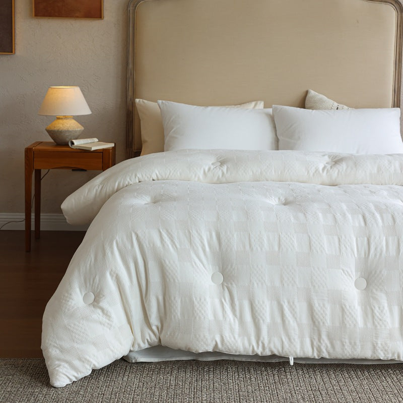 Cotton duvet with polyester filling
