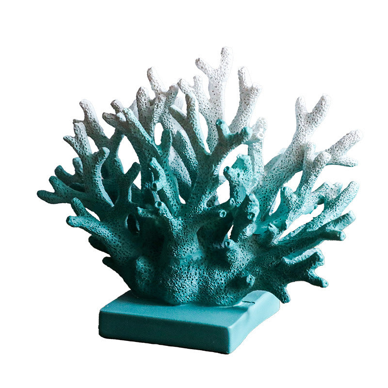 Resin coral figure in Nordic style