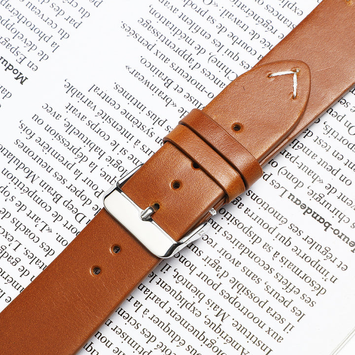 Vintage leather watch strap made of cowhide