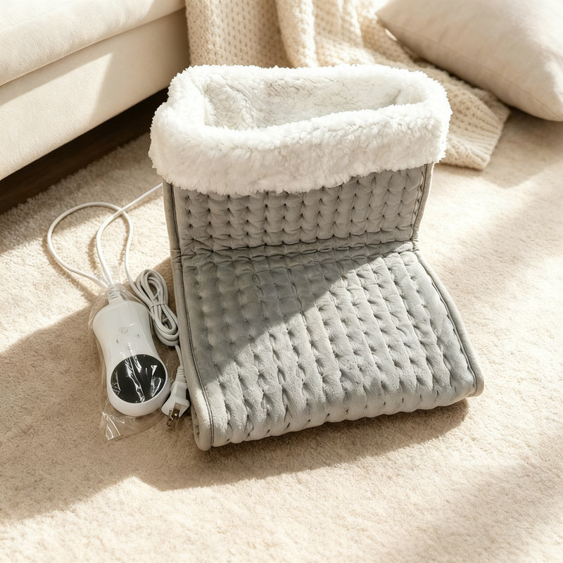 Electric foot warmer with button switch