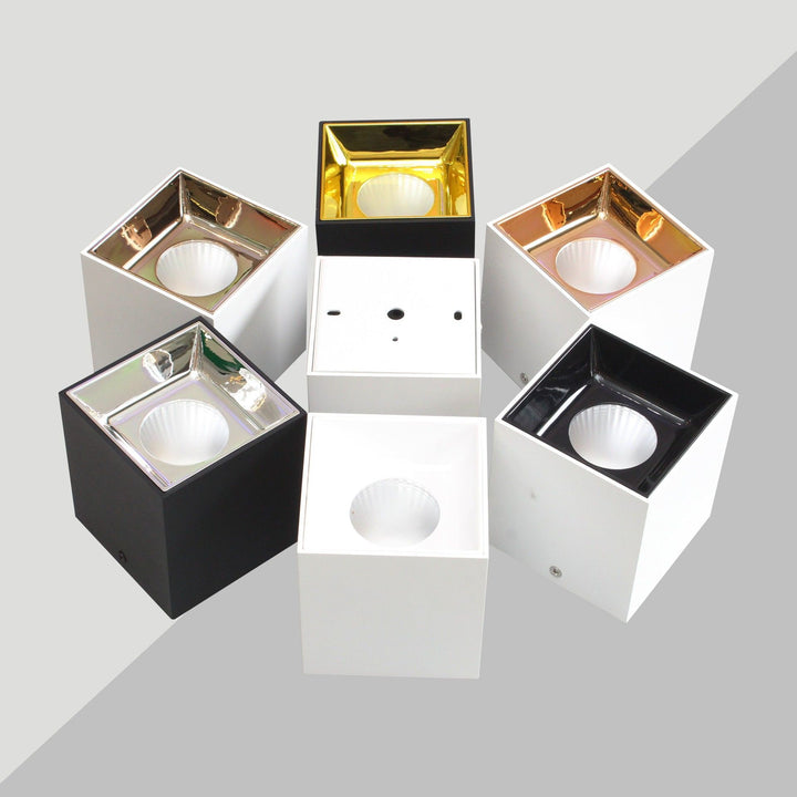 LED Surface-mounted spotlight square 75×75 mm, COB