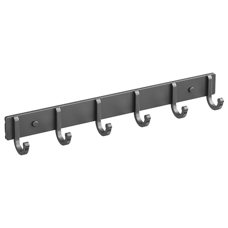 Aluminium coat hooks with adhesive fixation, 3–8 rows
