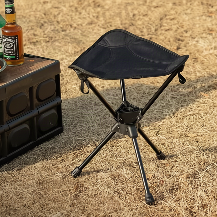 Camping chair, three-legged, foldable, lightweight