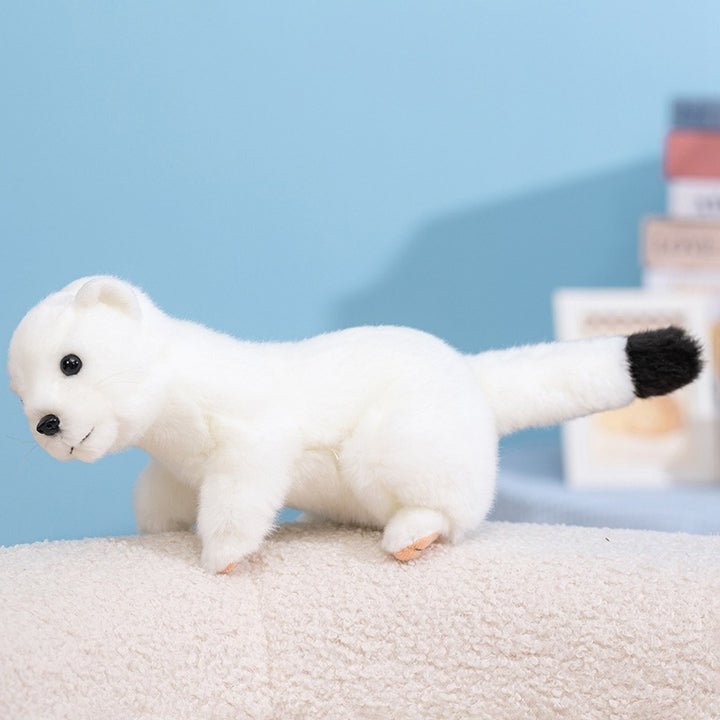 Stuffed Animal Weasel, white