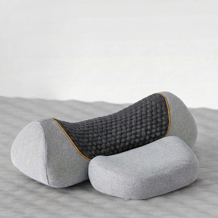 Neck support pillow made of memory foam with heating function