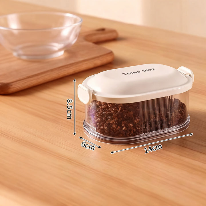 Spice box with closure, stackable